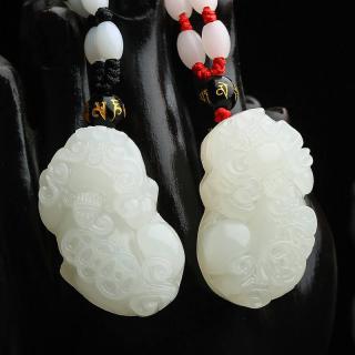 开光和田玉貔貅男士吊坠招财转运佛珠饰品挂件女皮丘玉牌水晶项链